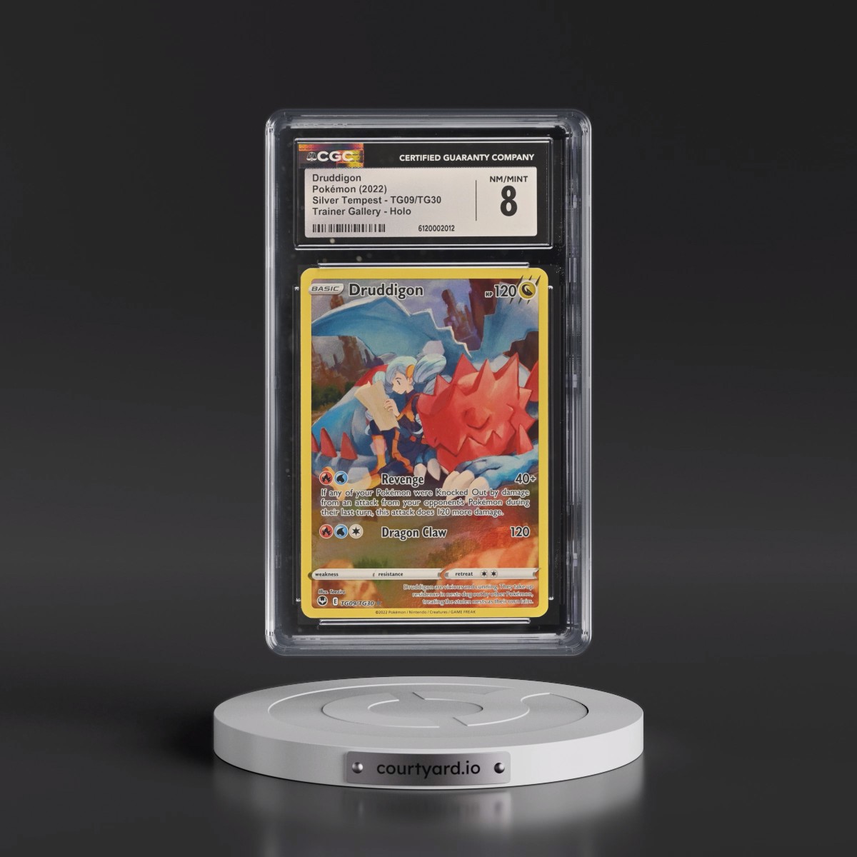 2022 Silver Tempest #TG09/TG30 Druddigon - Trainer Gallery Holo (CGC 8 NM-MT)