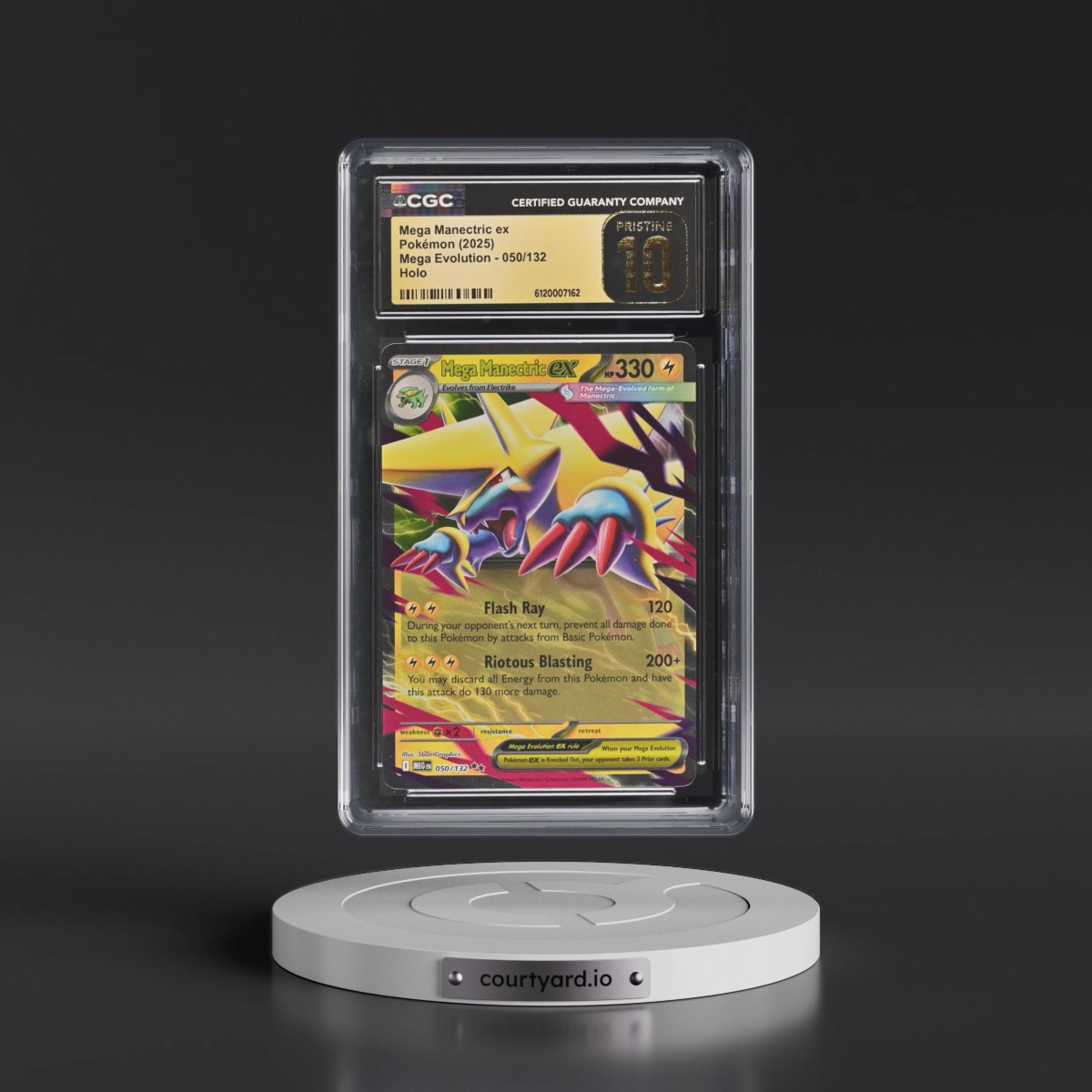 2025 Mega Evolution - MEG EN #050/132 Mega Manectric ex - Holo (CGC 10 PRISTINE)