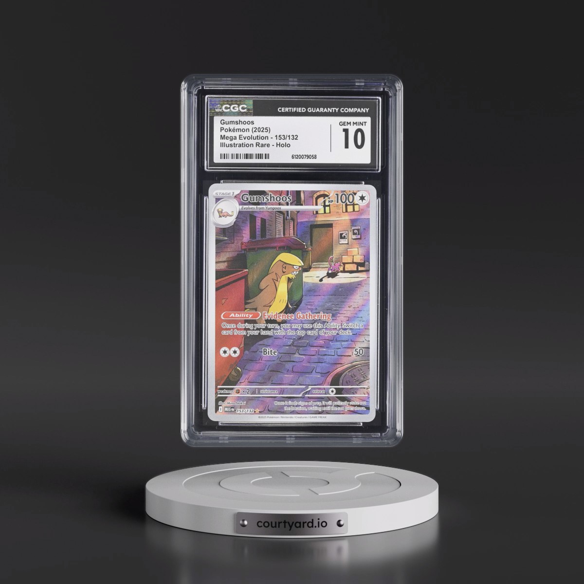 2025 Mega Evolution - MEG EN #153/132 Gumshoos - Illustration Rare Holo (CGC 10 GEM MINT)