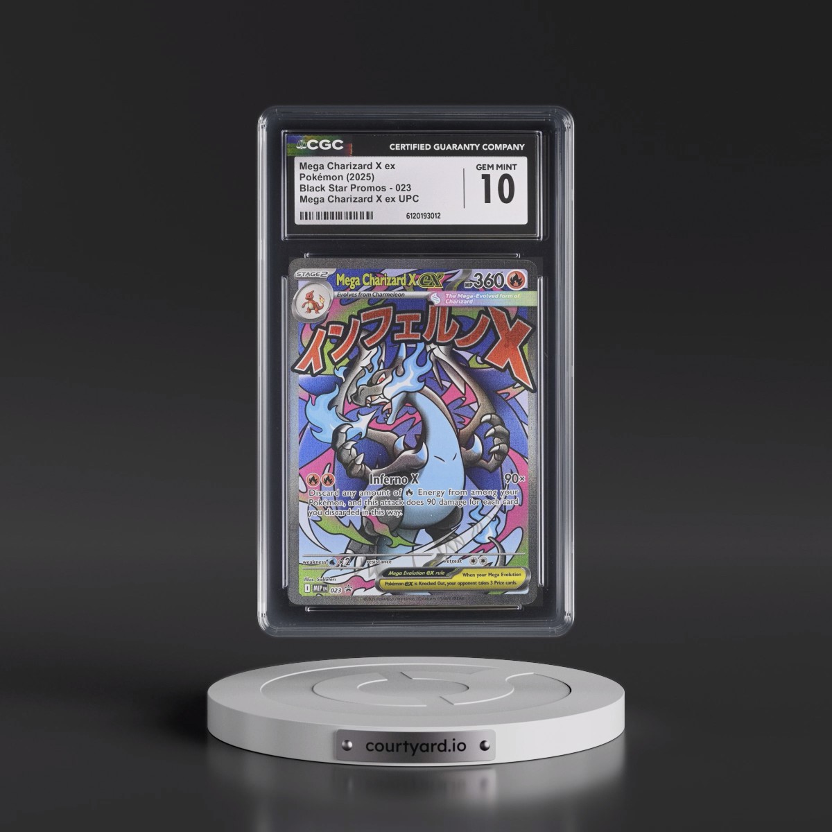 2025 Black Star Promos - Mega Evolution MEP EN #023 Mega Charizard X ex - Mega Charizard X ex Ultra Premium Collection (Holo) (CGC 10 GEM MINT)