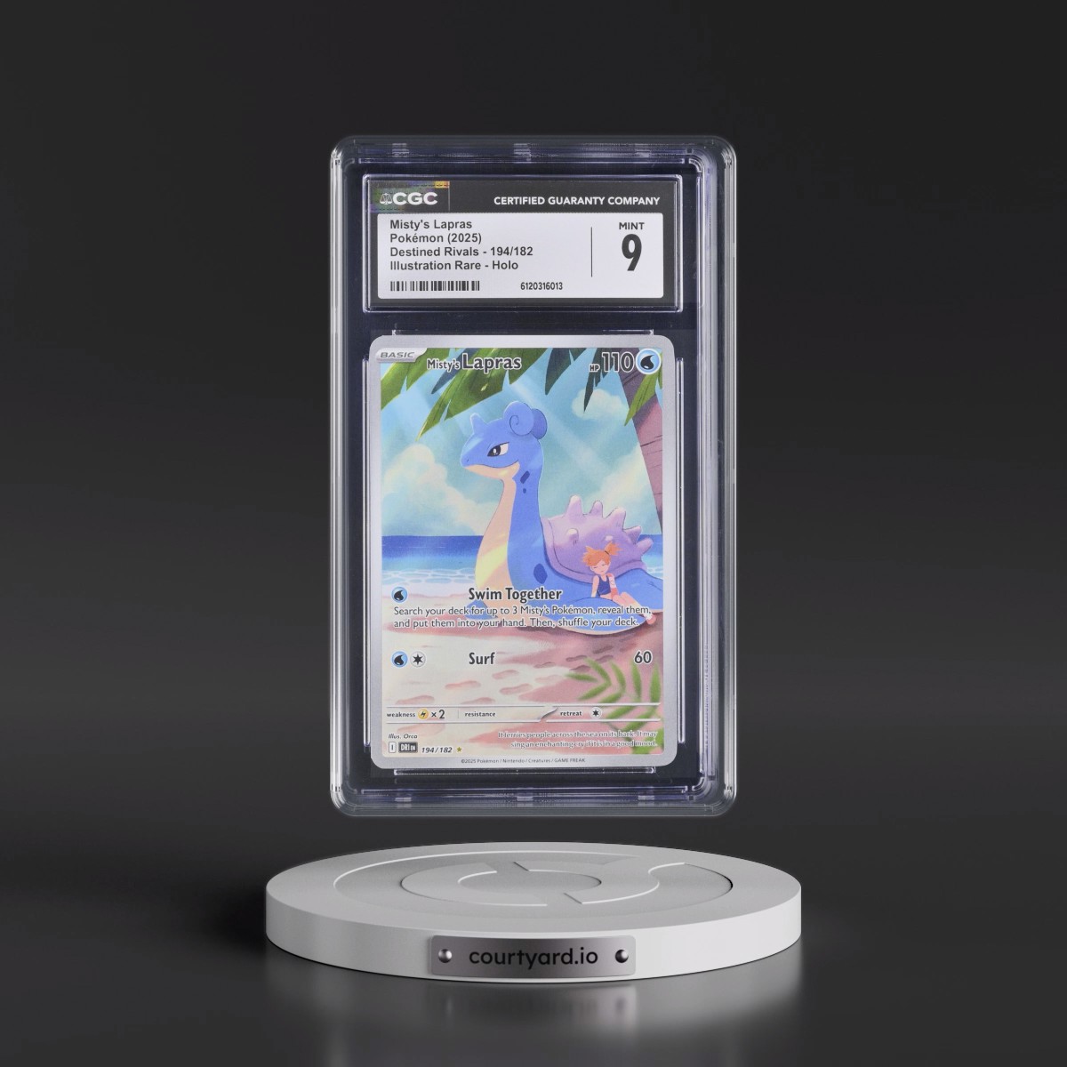 2025 Destined Rivals - DRI EN #194/182 Misty's Lapras - Illustration Rare Holo (CGC 9 MINT)