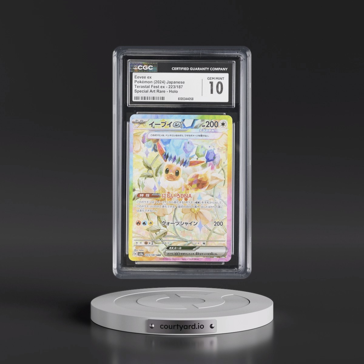 2024 High Class Pack: Terastal Fest ex - sv8a #223/187 Eevee ex - Special Art Rare Holo (CGC 10 GEM MINT)
