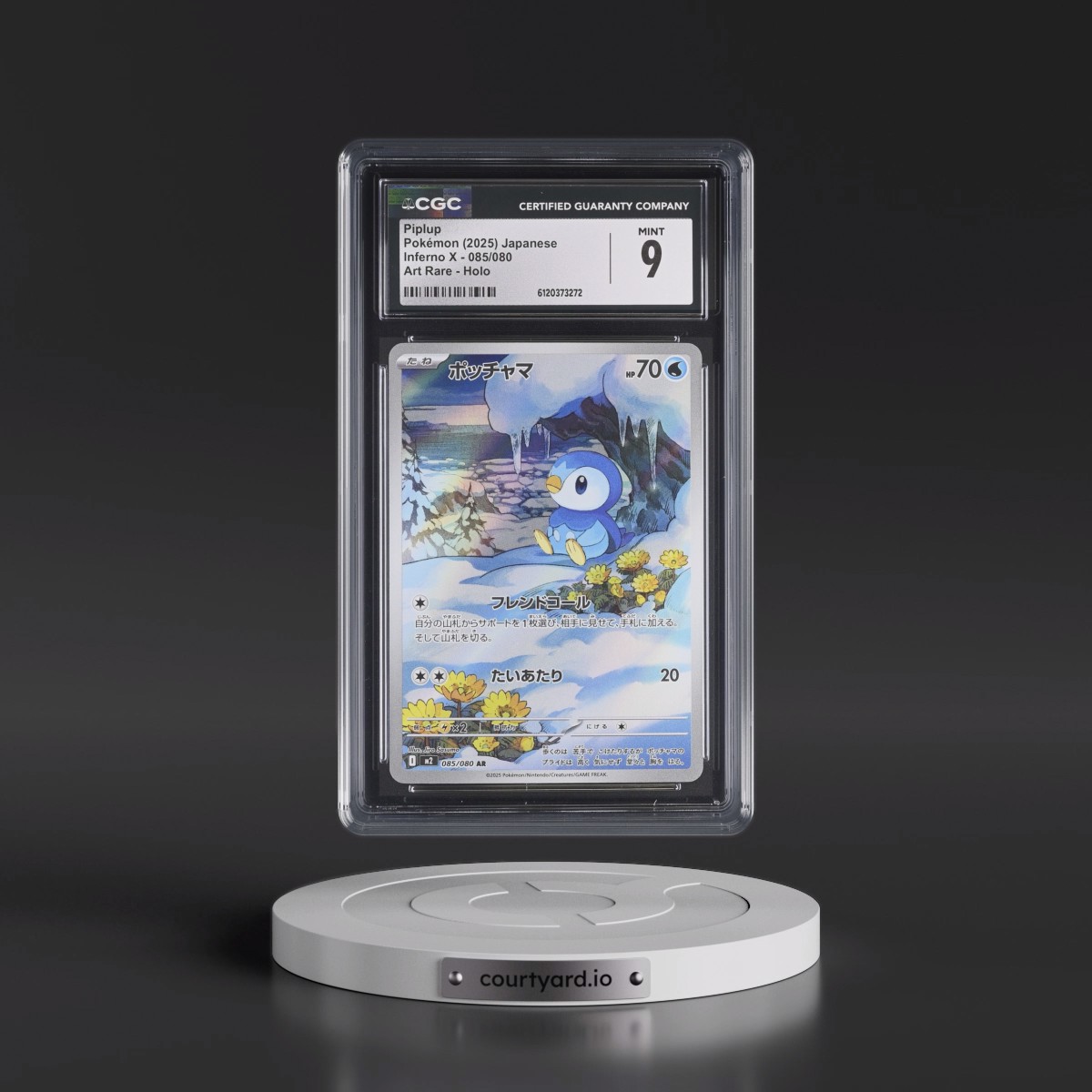 2025 Inferno X - M2 #085/080 Piplup - Art Rare Holo (CGC 9 MINT)
