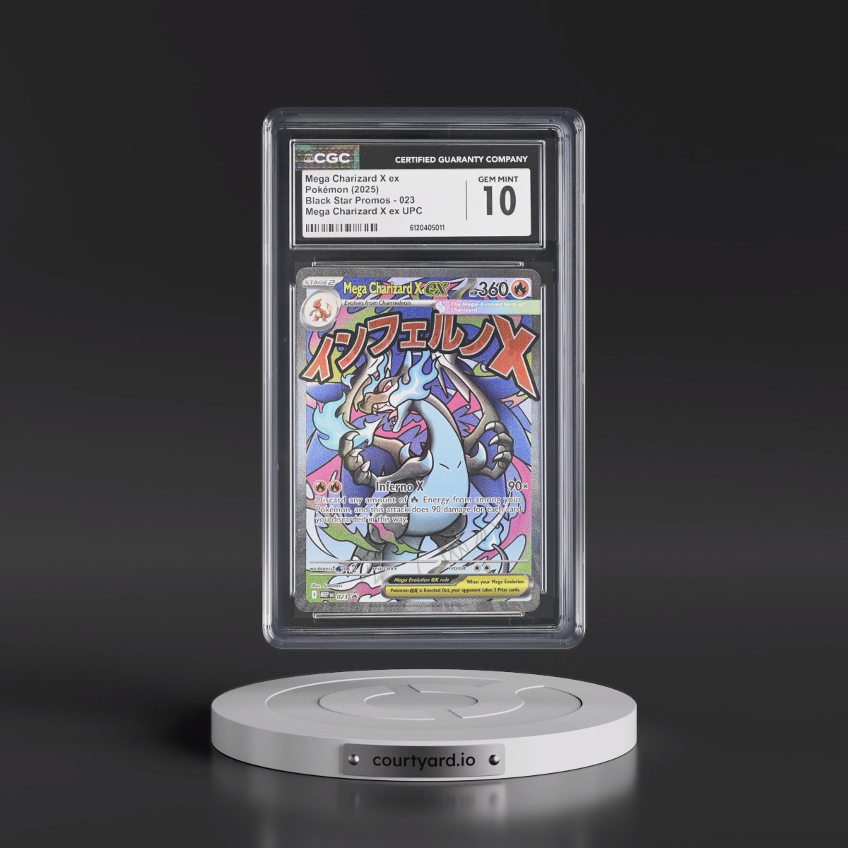 2025 Black Star Promos - Mega Evolution MEP EN #023 Mega Charizard X ex - Mega Charizard X ex Ultra Premium Collection (Holo) (CGC 10 GEM MINT)