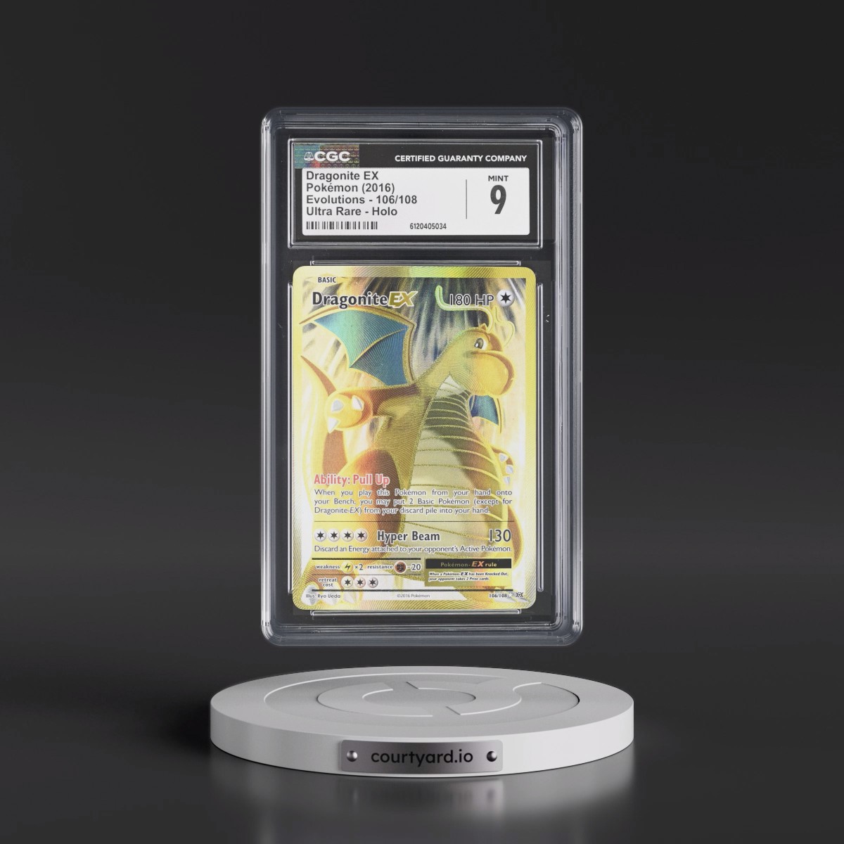 2016 Evolutions #106/108 Dragonite EX - Ultra Rare Holo (CGC 9 MINT)