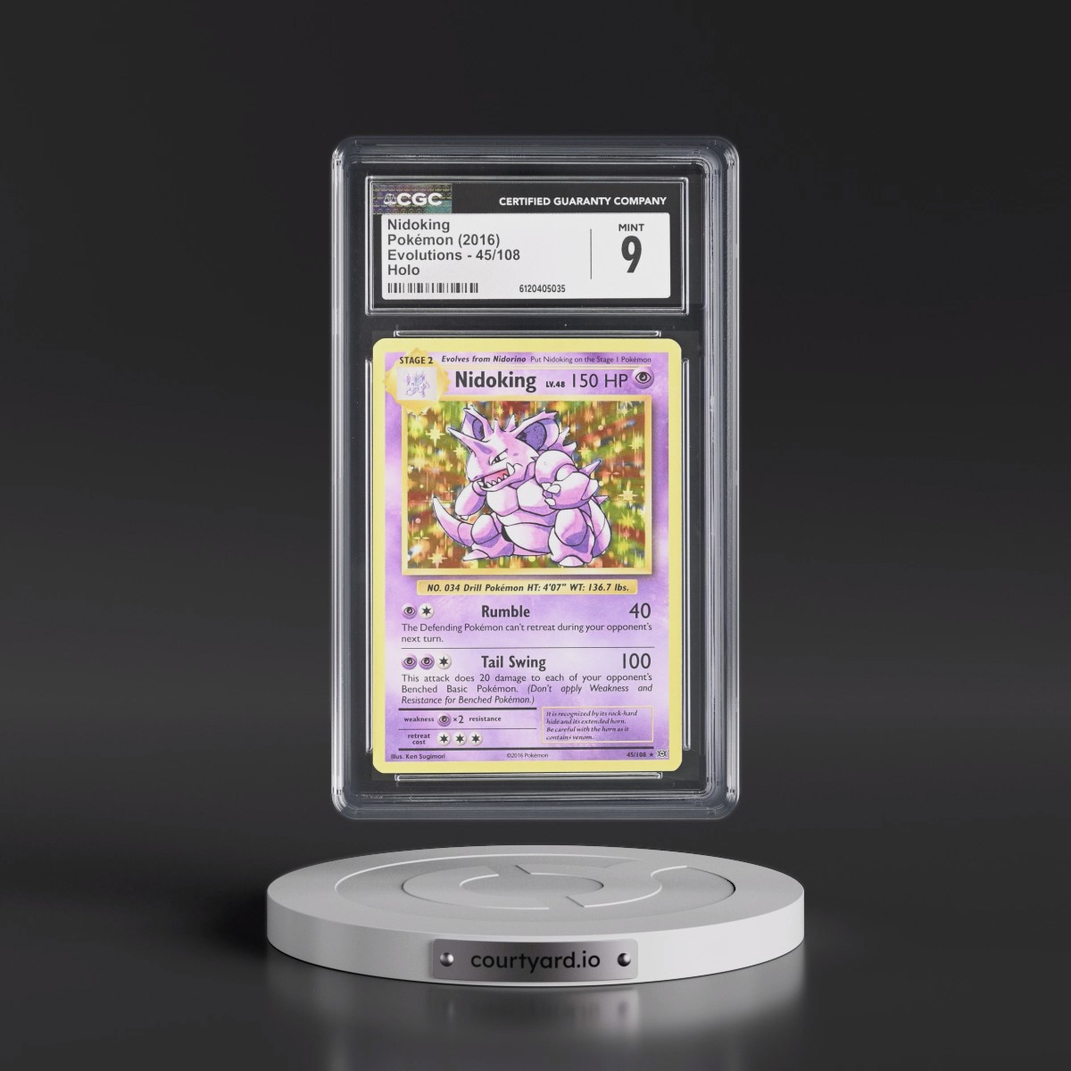 2016 Evolutions #45/108 Nidoking - Holo (CGC 9 MINT)