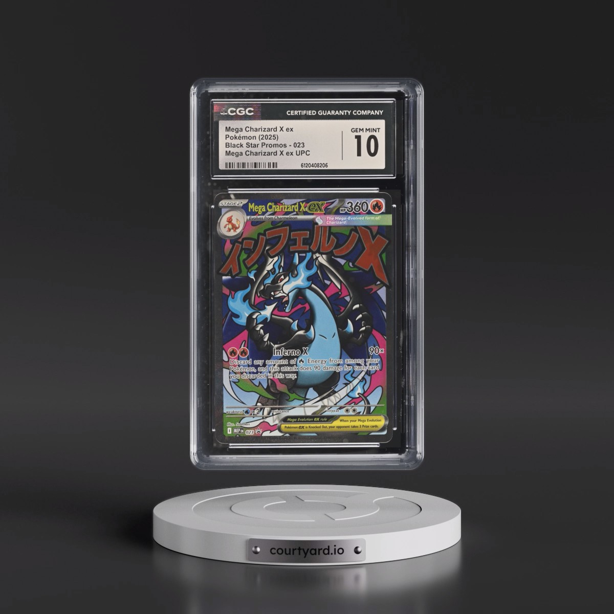 2025 Black Star Promos - Mega Evolution MEP EN #023 Mega Charizard X ex - Mega Charizard X ex Ultra Premium Collection (Holo) (CGC 10 GEM MINT)