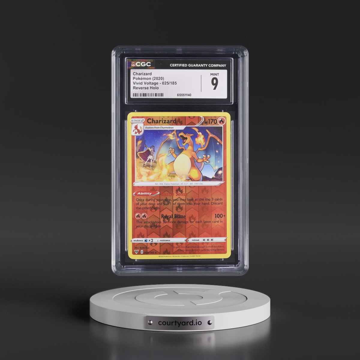 2020 Vivid Voltage #025/185 Charizard - Reverse Holo (CGC 9 MINT)