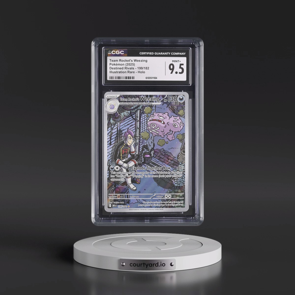 2025 Destined Rivals - DRI EN #199/182 Team Rocket's Weezing - Illustration Rare Holo (CGC 9.5 MINT+)