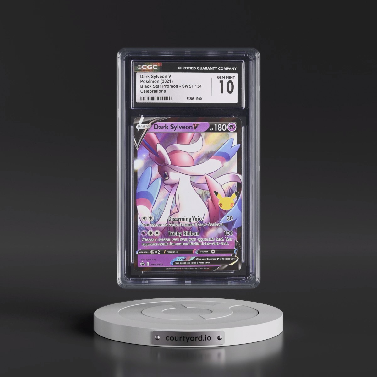 2017 Black Star Promos - Sword & Shield #SWSH134 Dark Sylveon V - Celebrations (Holo) (CGC 10 GEM MINT)