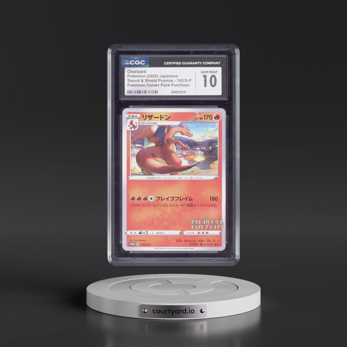 2019 Sword & Shield Promos #143/S-P Charizard - Pokémon Center Pack Purchase (CGC 10 GEM MINT)