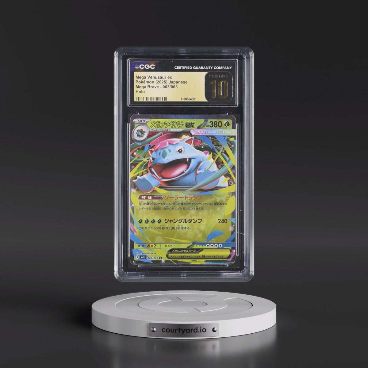2025 Mega Brave - M1L #003/063 Mega Venusaur ex - Holo (CGC 10 PRISTINE)