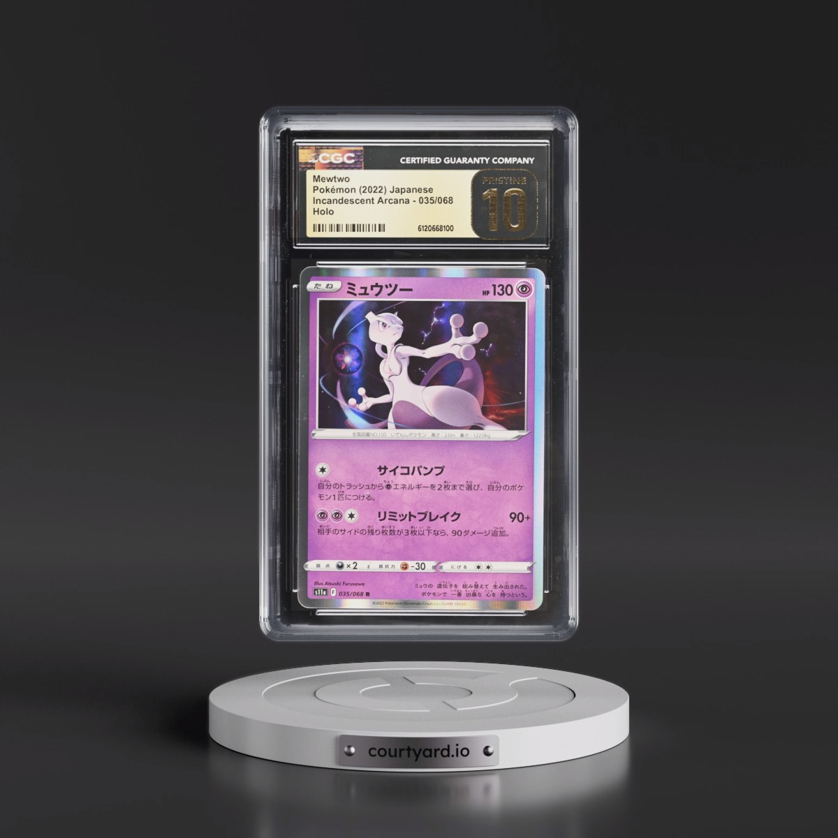 2022 Incandescent Arcana Mewtwo - Holo #035/068 CGC 10