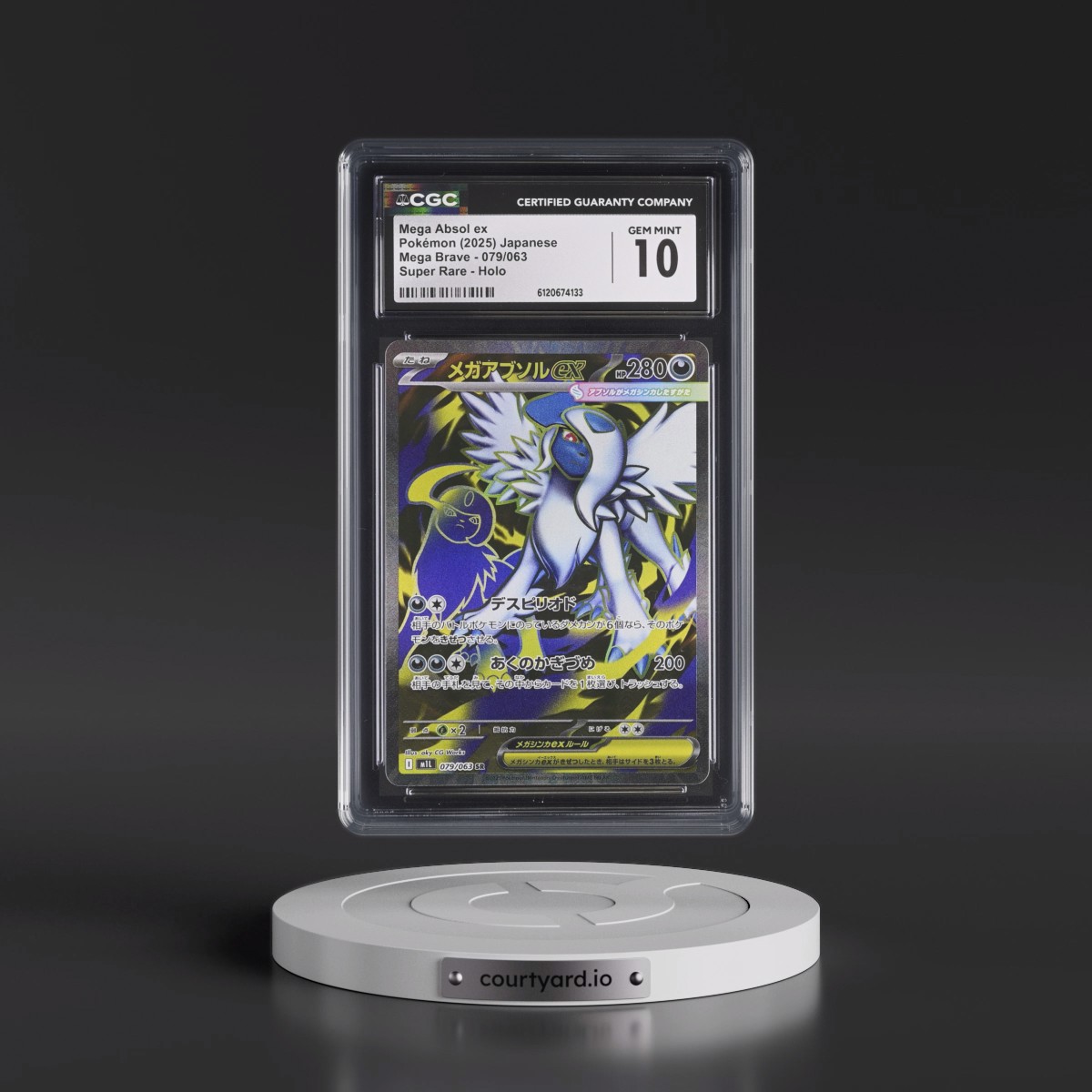 2025 Mega Brave - M1L #079/063 Mega Absol ex - Super Rare Holo (CGC 10 GEM MINT)