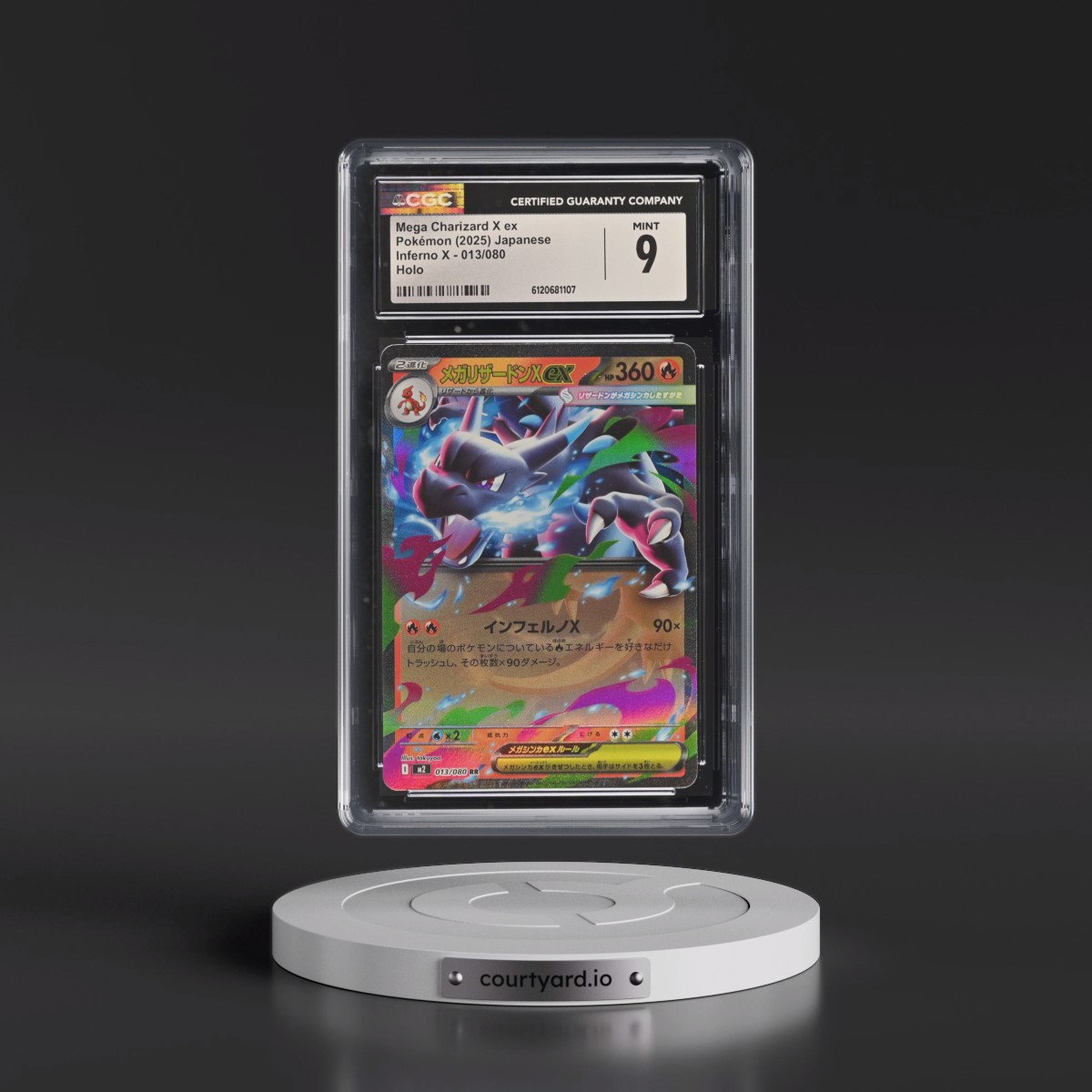 2025 Inferno X - M2 #013/080 Mega Charizard X ex - Holo (CGC 9 MINT)