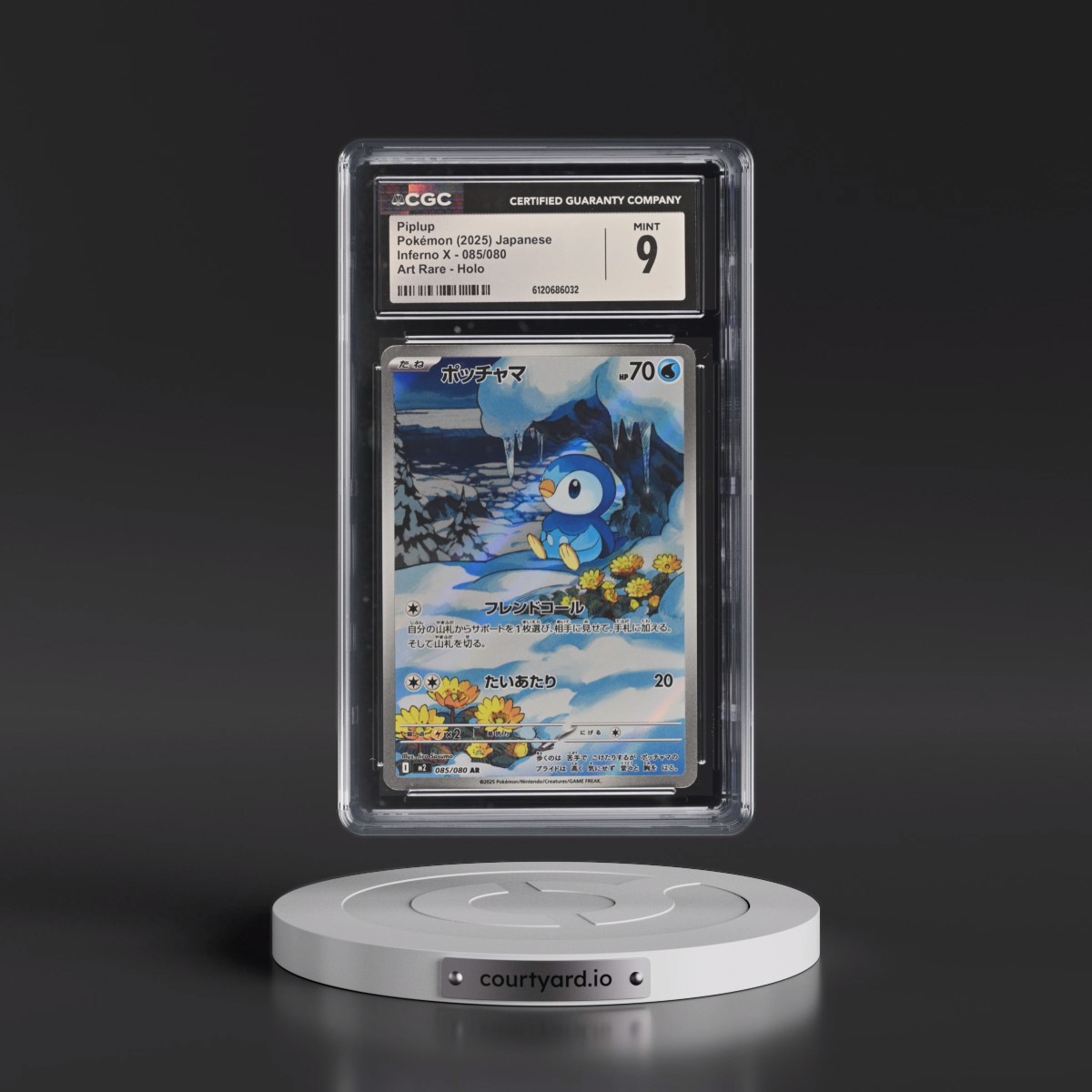 2025 Inferno X - M2 #085/080 Piplup - Art Rare Holo (CGC 9 MINT)