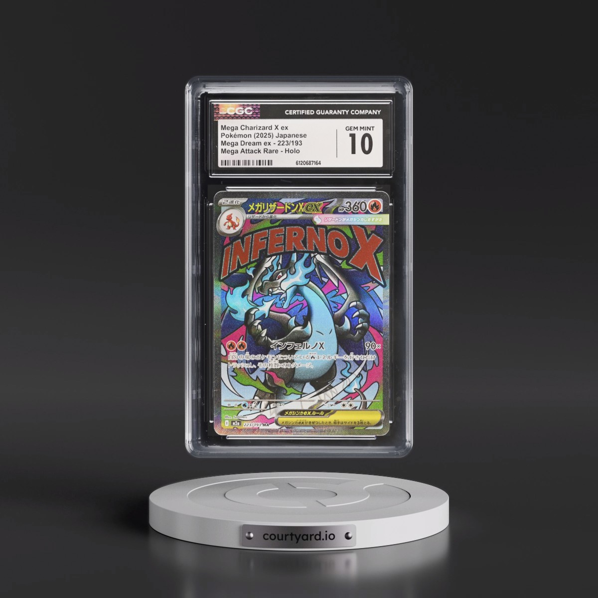 2025 Mega Dream ex - M2a #223/193 Mega Charizard X ex - Mega Attack Rare Holo (CGC 10 GEM MINT)