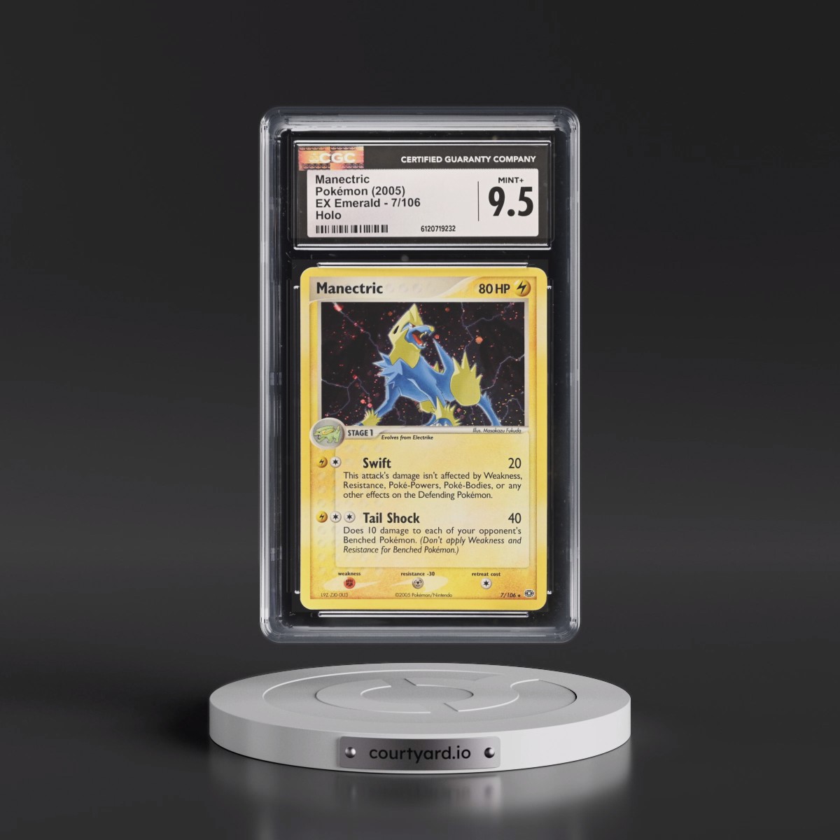 2005 EX Emerald #7/106 Manectric - Holo (CGC 9.5 MINT+)