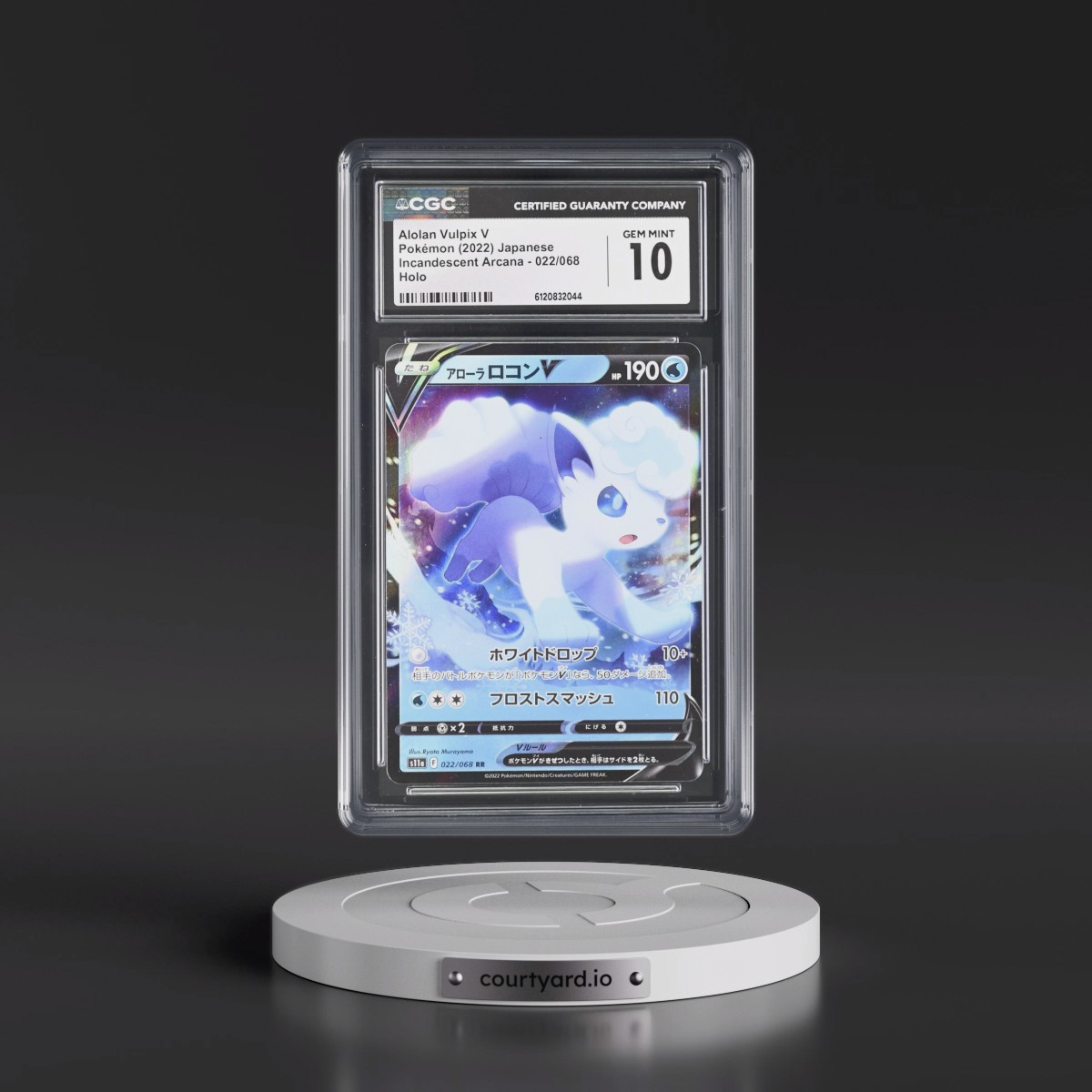 2022 Incandescent Arcana #022/068 Alolan Vulpix V - Holo (CGC 10 GEM MINT)