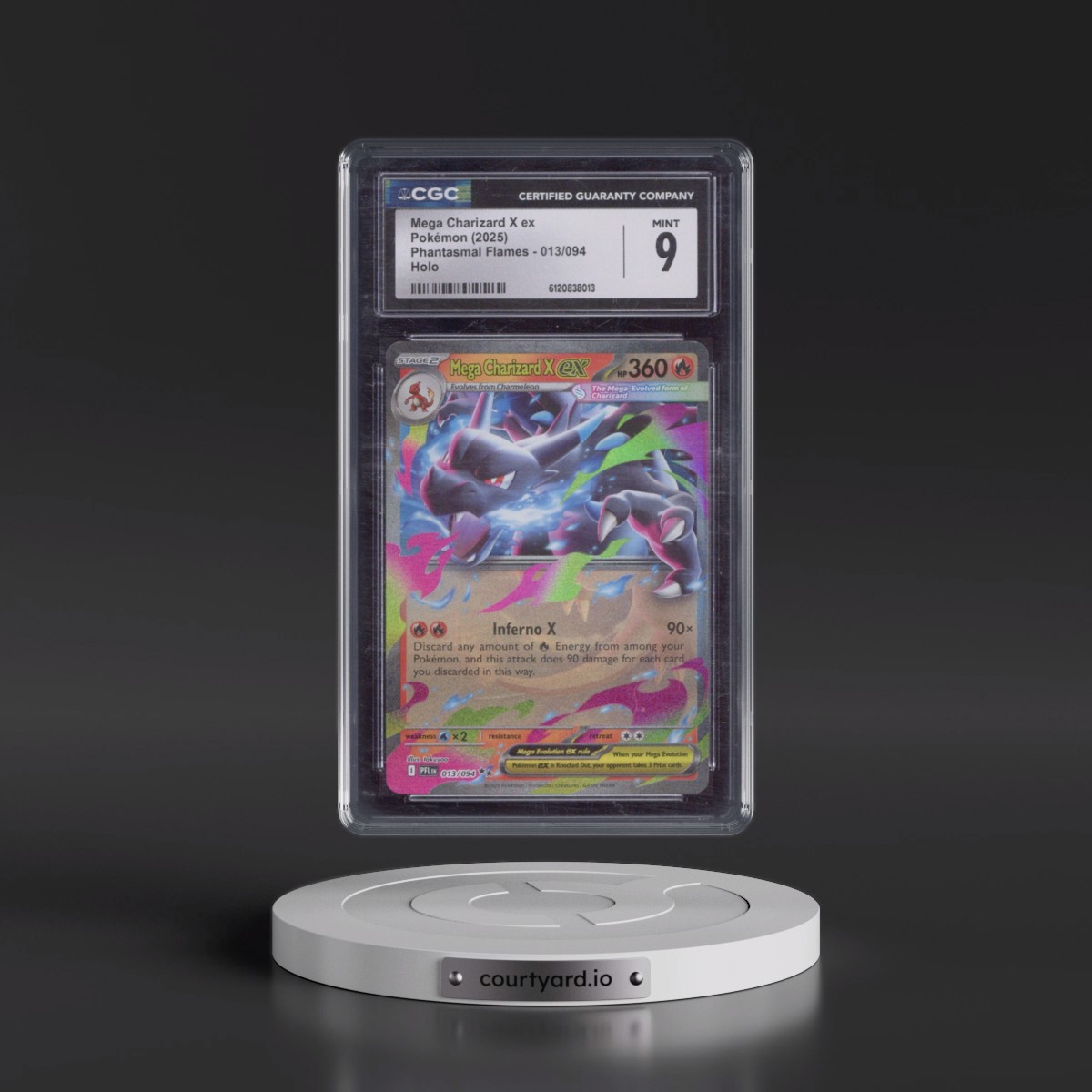 2025 Phantasmal Flames - PFL EN #013/094 Mega Charizard X ex - Holo (CGC 9 MINT)