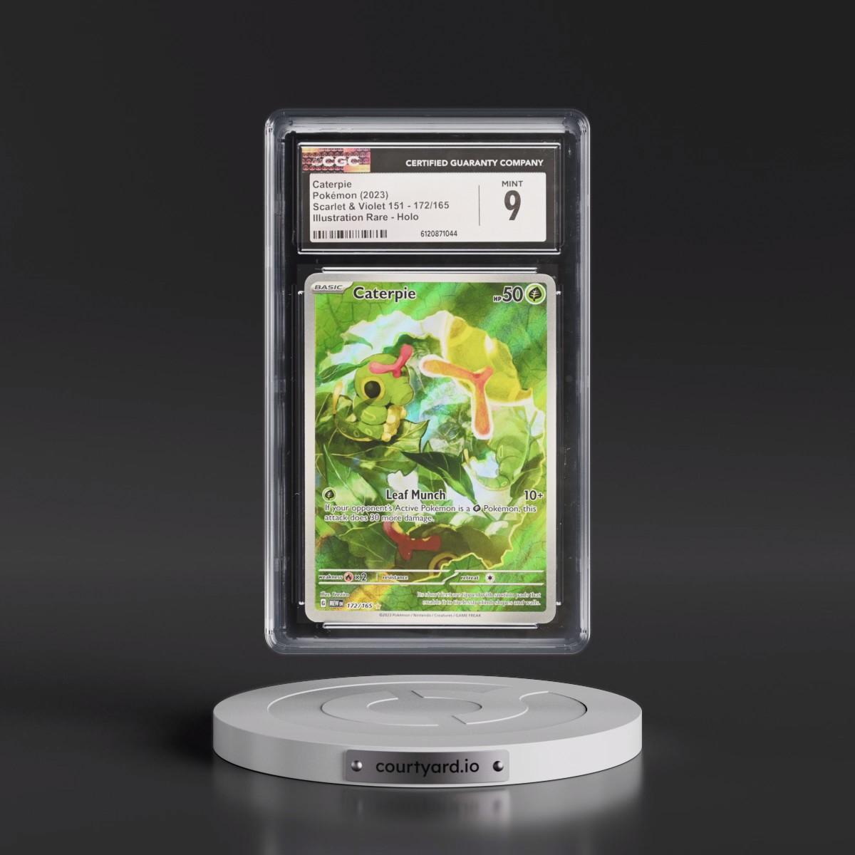 2023 Scarlet & Violet 151 - MEW EN #172/165 Caterpie - Illustration Rare Holo (CGC 9 MINT)