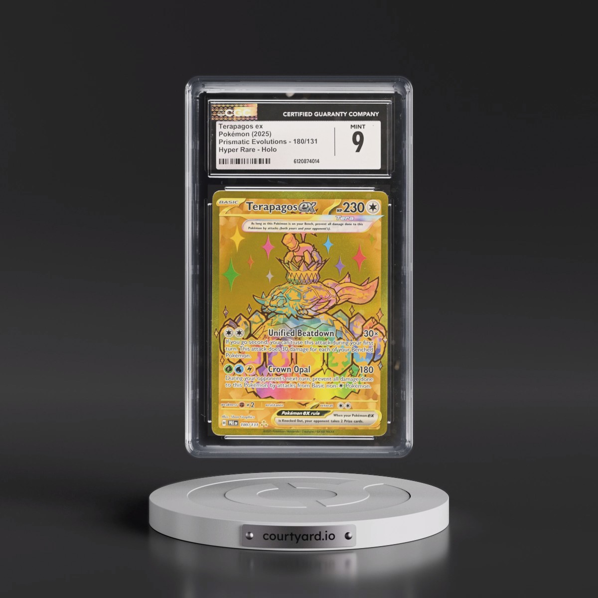 2024 Prismatic Evolutions - PRE EN #180/131 Terapagos ex - Hyper Rare Holo (CGC 9 MINT)
