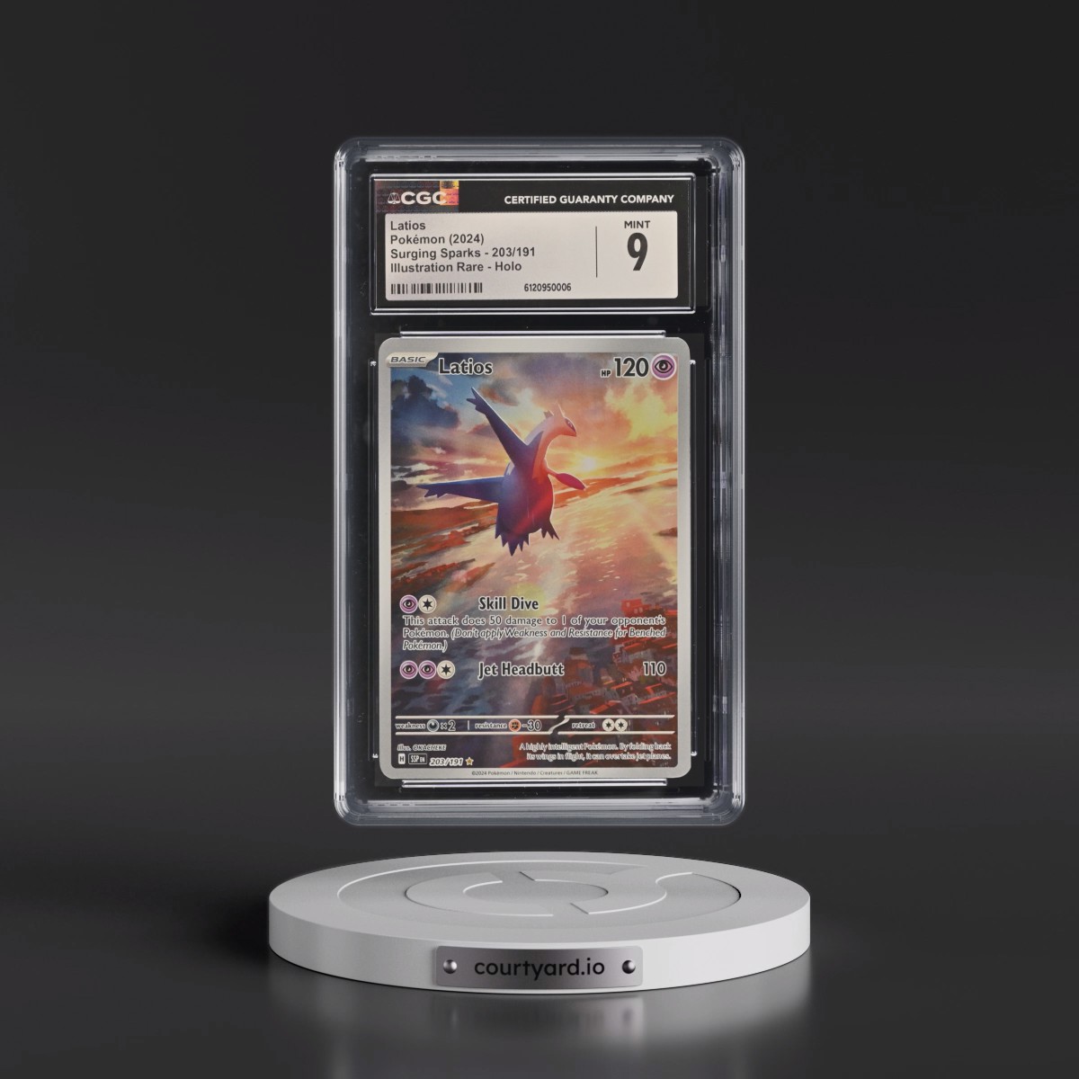 2024 Surging Sparks - SSP EN #203/191 Latios - Illustration Rare Holo (CGC 9 MINT)