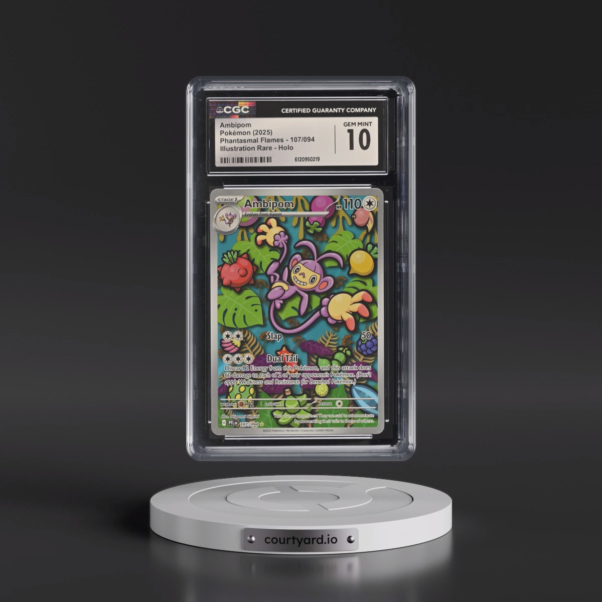 2025 Phantasmal Flames - PFL EN Ambipom - Illustration Rare Holo #107/094 CGC 10