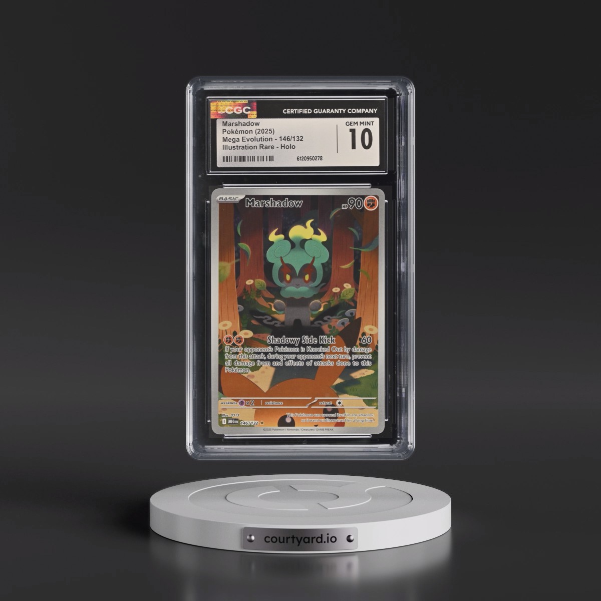 2025 Mega Evolution - MEG EN #146/132 Marshadow - Illustration Rare Holo (CGC 10 GEM MINT)