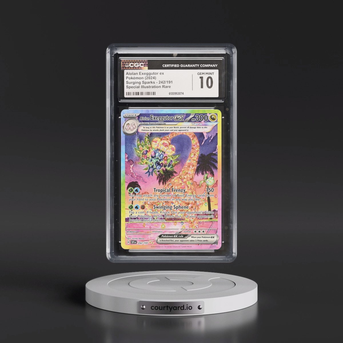 2024 Surging Sparks - SSP EN #242/191 Alolan Exeggutor ex - Special Illustration Rare (Holo) (CGC 10 GEM MINT)