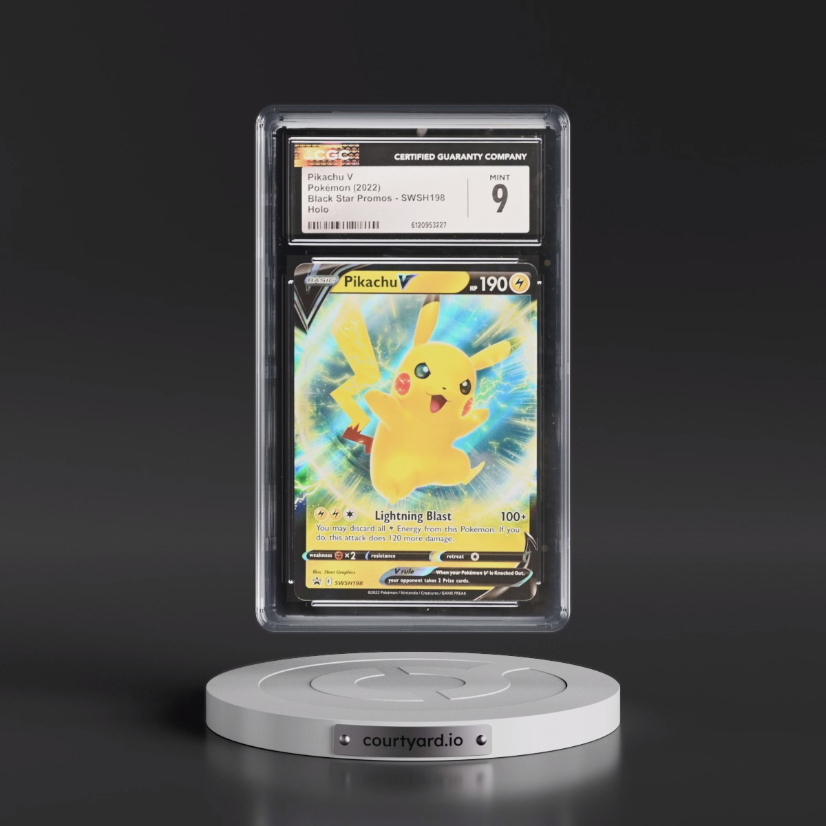 2017 Black Star Promos - Sword & Shield #SWSH198 Pikachu V - Holo (CGC 9 MINT)