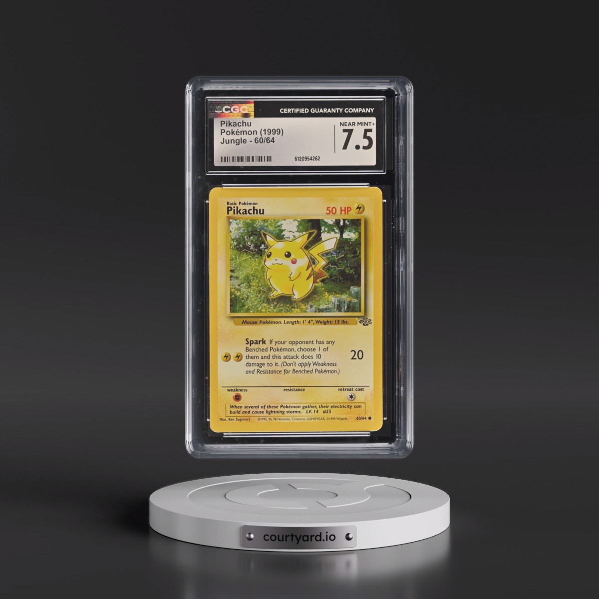 1999 Jungle #60/64 Pikachu (CGC 7.5 NM+)