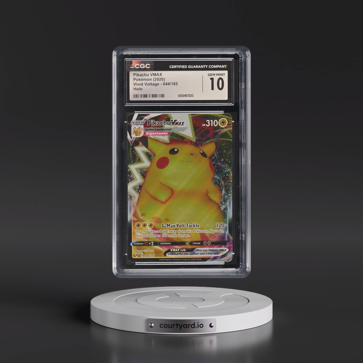 2020 Vivid Voltage #044/185 Pikachu VMAX - Holo (CGC 10 GEM MINT)