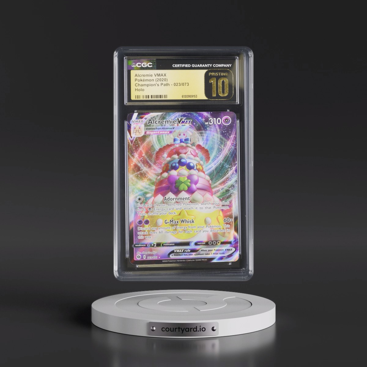 2020 Champion's Path #023/073 Alcremie VMAX - Holo (CGC 10 PRISTINE)