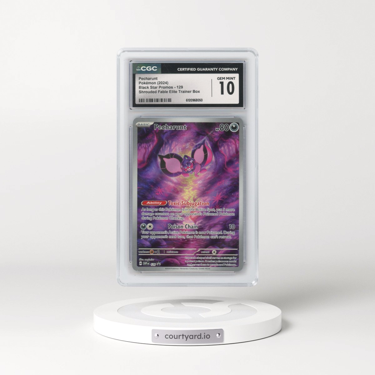 2023 Black Star Promos - Scarlet & Violet SVP EN #129 Pecharunt - Shrouded Fable Elite Trainer Box (Holo) (CGC 10 GEM MINT)