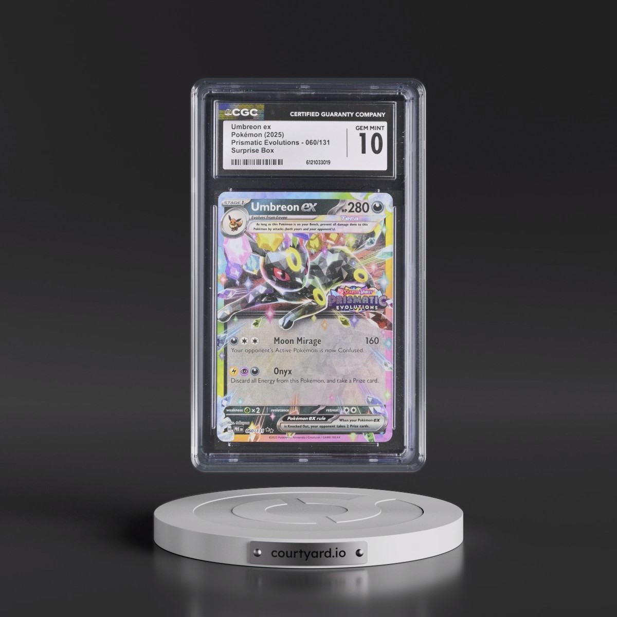 2024 Prismatic Evolutions - PRE EN #060/131 Umbreon ex - Surprise Box (Prismatic Evolutions Stamp) (Holo) (CGC 10 GEM MINT)