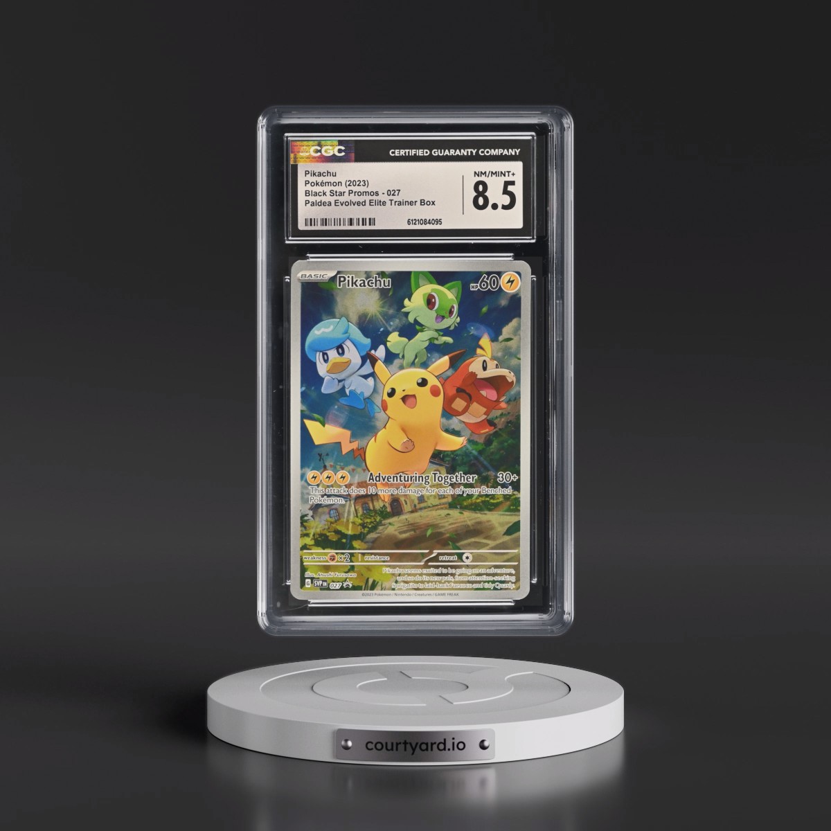 2023 Black Star Promos - Scarlet & Violet SVPEN #027 Pikachu - Paldea Evolved Elite Trainer Box (Holo) (CGC 8.5 NM-MT+)