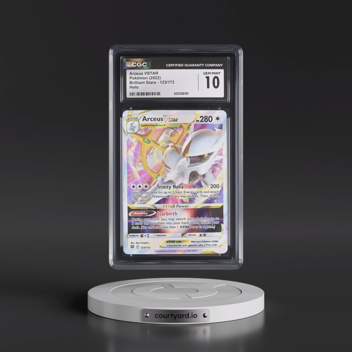 2022 Brilliant Stars #123/172 Arceus VSTAR - Holo (CGC 10 GEM MINT)