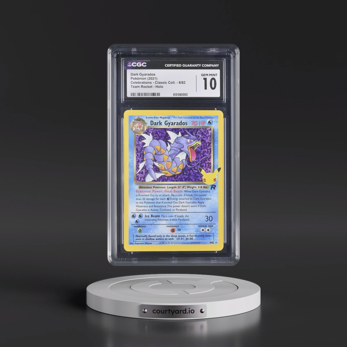 2021 Celebrations - Classic Collection #8/82 Dark Gyarados - Team Rocket Holo (CGC 10 GEM MINT)