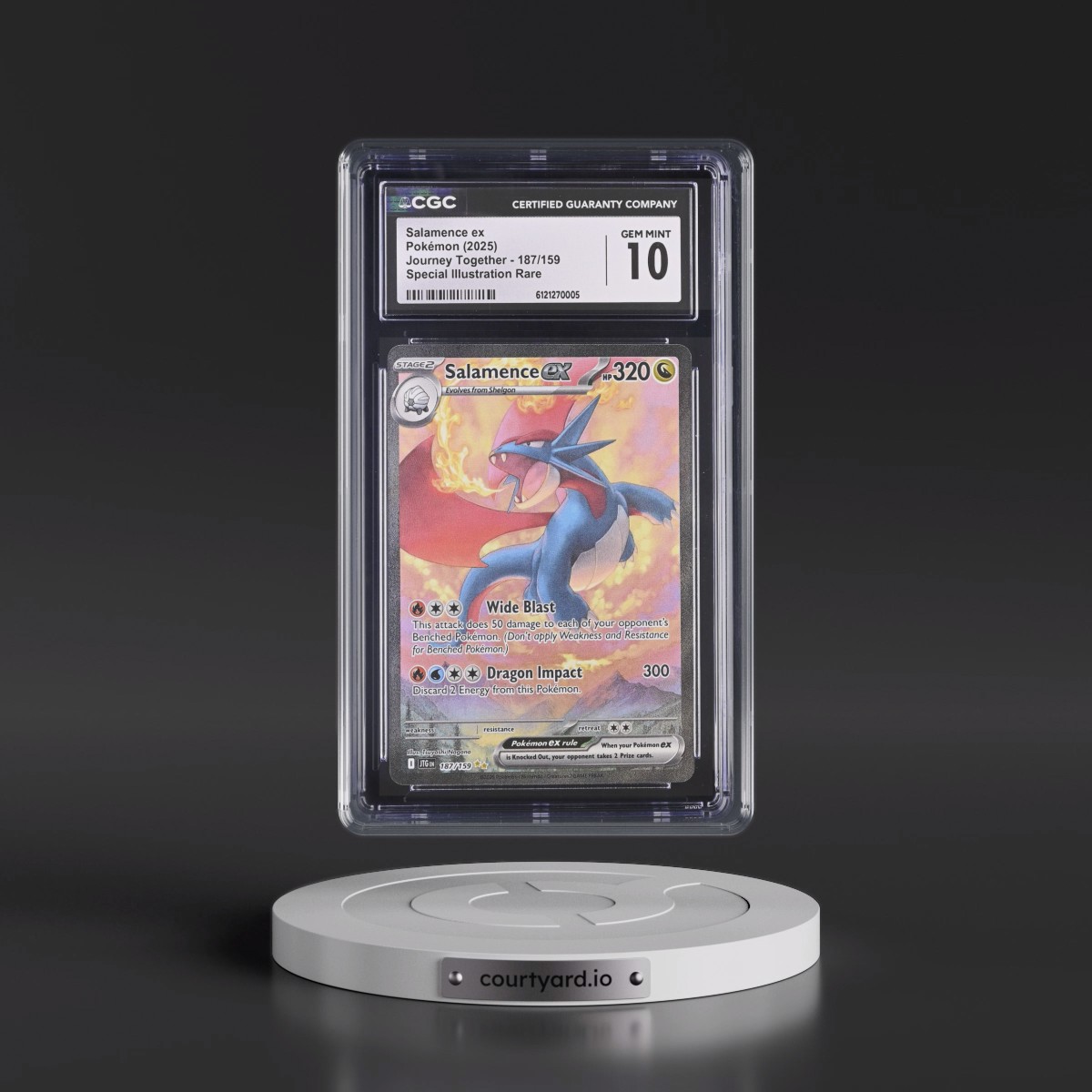 2024 Journey Together - JTG EN #187/159 Salamence ex - Special Illustration Rare (Holo) (CGC 10 GEM MINT)