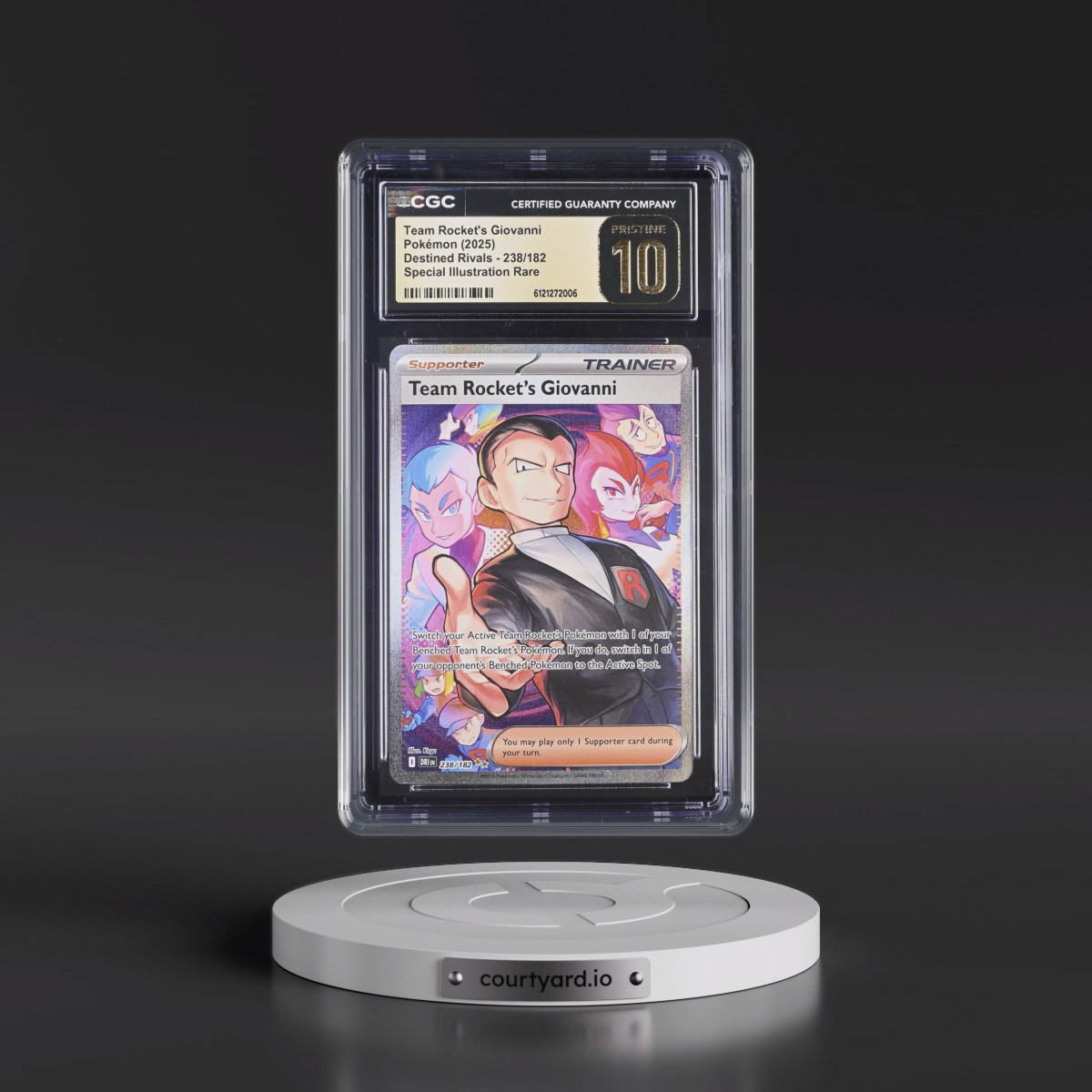 2025 Pokémon Dri EN-Destined Rivals #238 Team Rocket's Giovanni - Special Illustration Rare (CGC 10 PRISTINE)