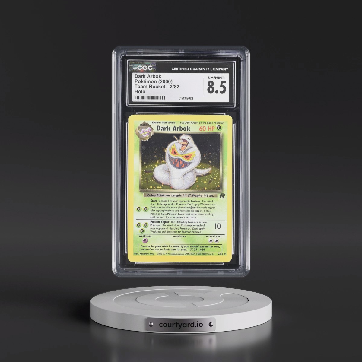 1999 Team Rocket #2/82 Dark Arbok - Holo (CGC 8.5 NM-MT+)