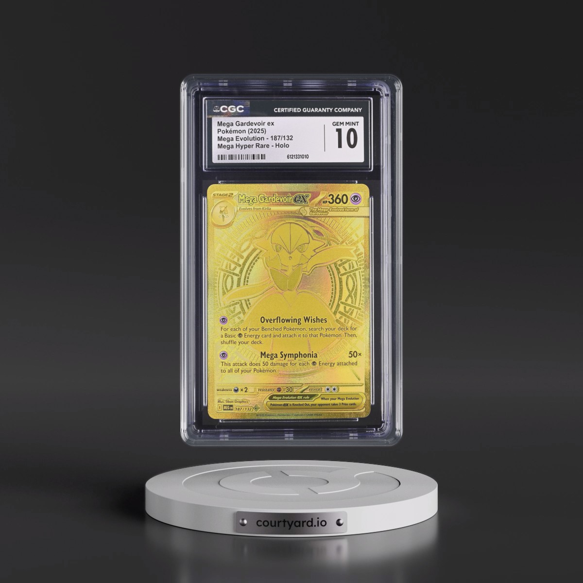 2025 Mega Evolution - MEG EN #187/132 Mega Gardevoir ex - Mega Hyper Rare Holo (CGC 10 GEM MINT)