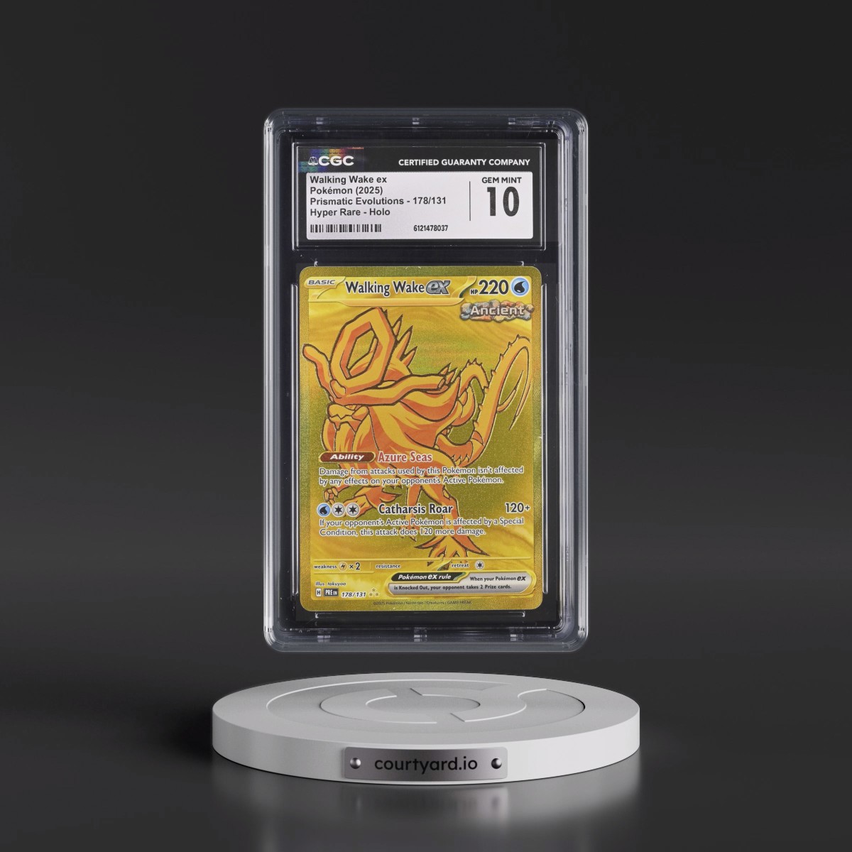 2024 Prismatic Evolutions - PRE EN #178/131 Walking Wake ex - Hyper Rare Holo (CGC 10 GEM MINT)