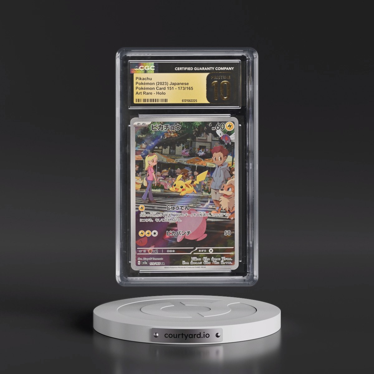 2023 Pokémon Card 151 Pikachu - Art Rare Holo #173/165 CGC 10