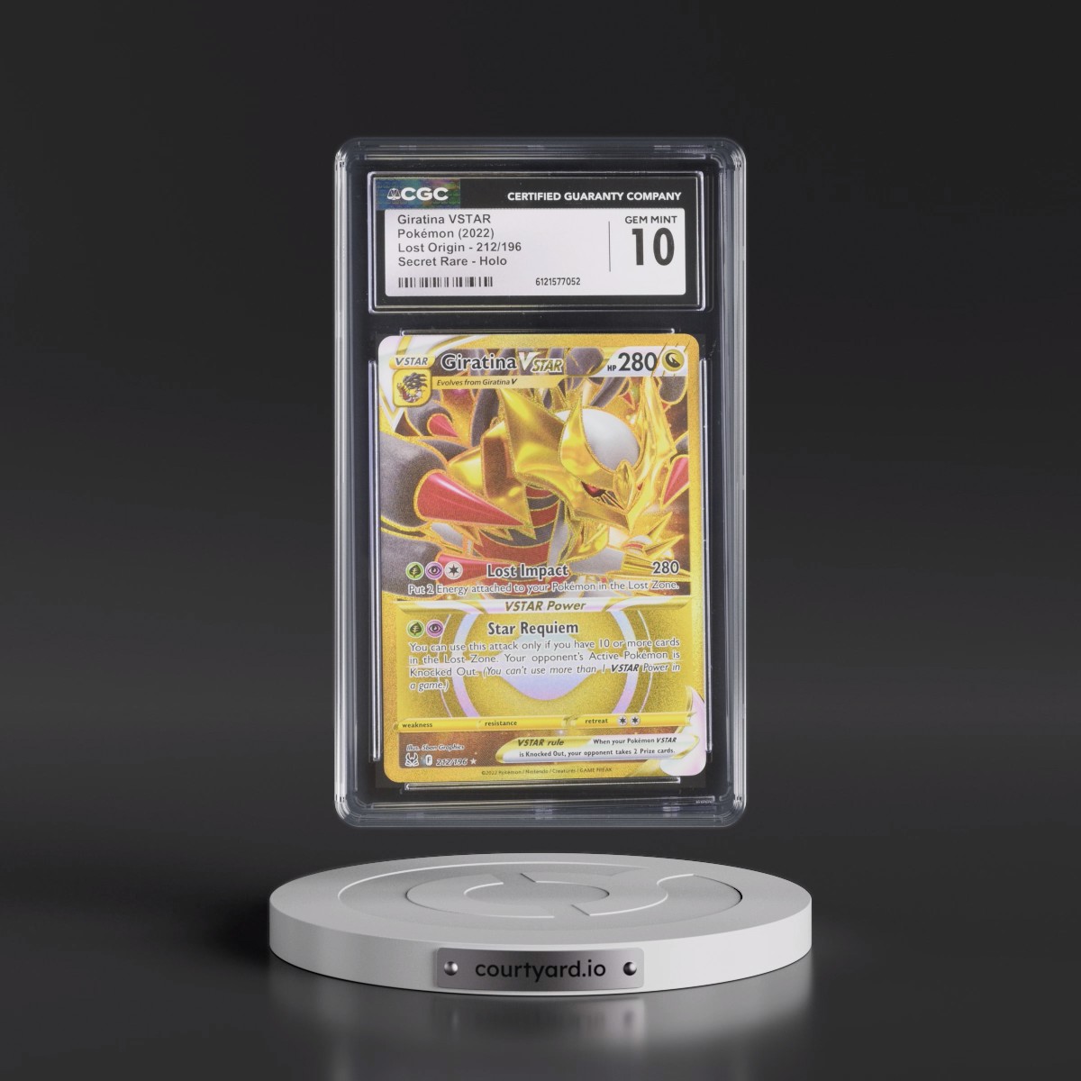 2022 Lost Origin #212/196 Giratina VSTAR - Secret Rare Holo (CGC 10 GEM MINT)