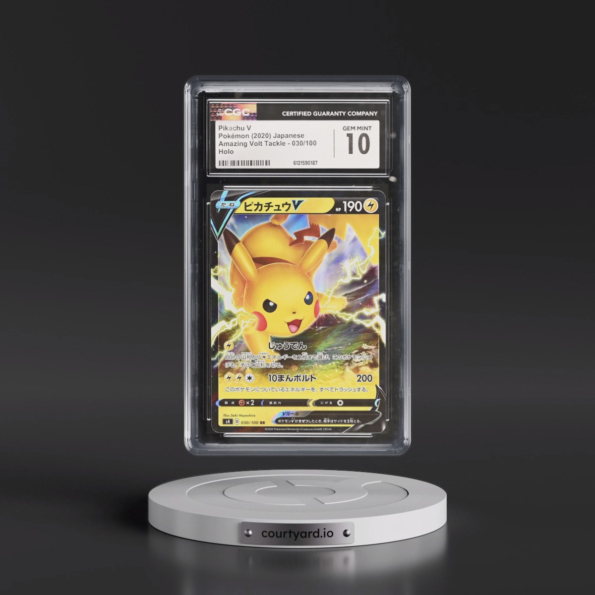 2020 Amazing Volt Tackle #030/100 Pikachu V - Holo (CGC 10 GEM MINT)