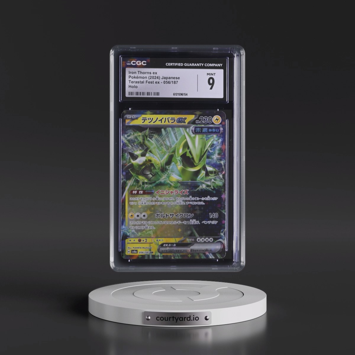 2024 High Class Pack: Terastal Fest ex - sv8a #056/187 Iron Thorns ex - Holo (CGC 9 MINT)