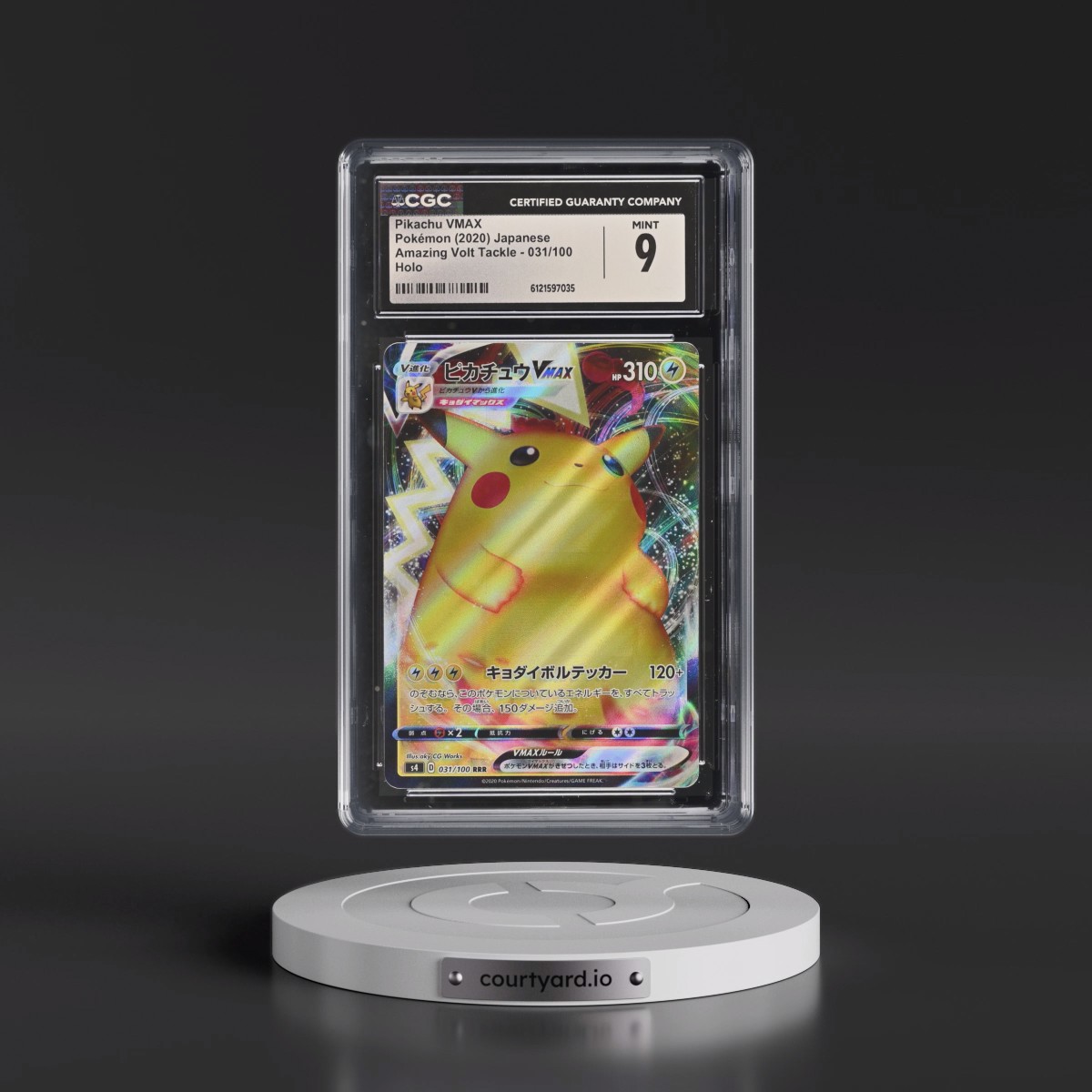 2020 Amazing Volt Tackle #031/100 Pikachu VMAX - Holo (CGC 9 MINT)