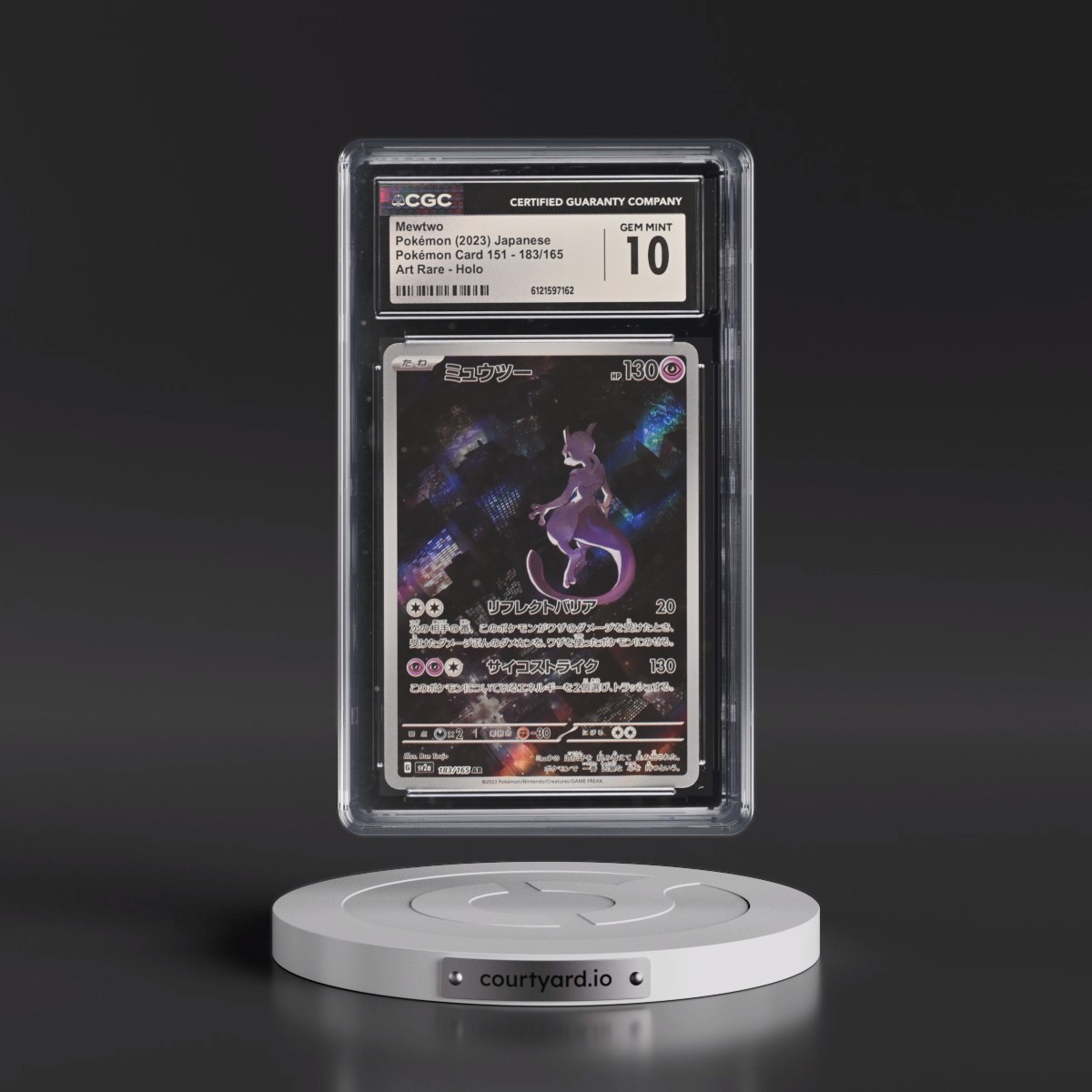 2023 Pokémon Card 151 #183/165 Mewtwo - Art Rare Holo (CGC 10 GEM MINT)